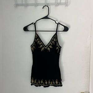 Vintage sequin embroidered tank top